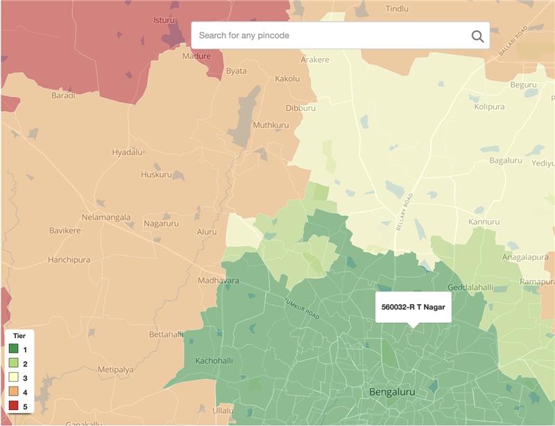 Driving price differentiation using customised location intelligence for a lender